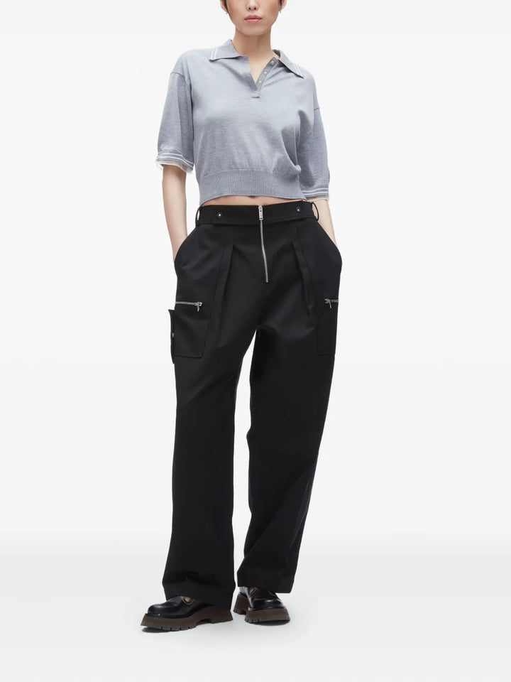 Short Sleeve Cropped Polo