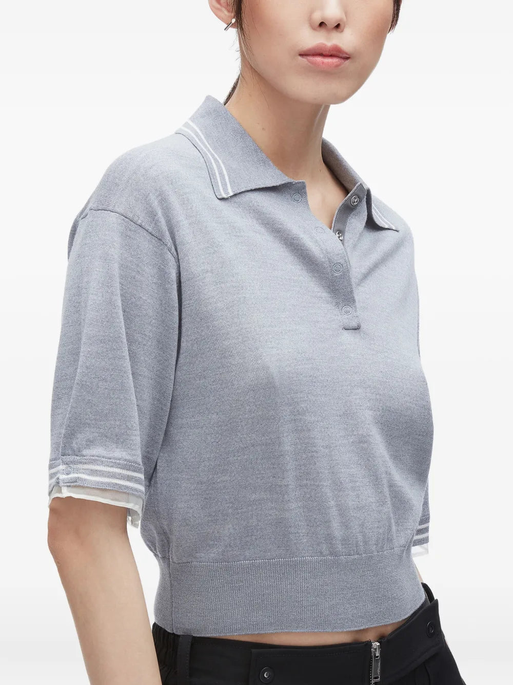 Short Sleeve Cropped Polo