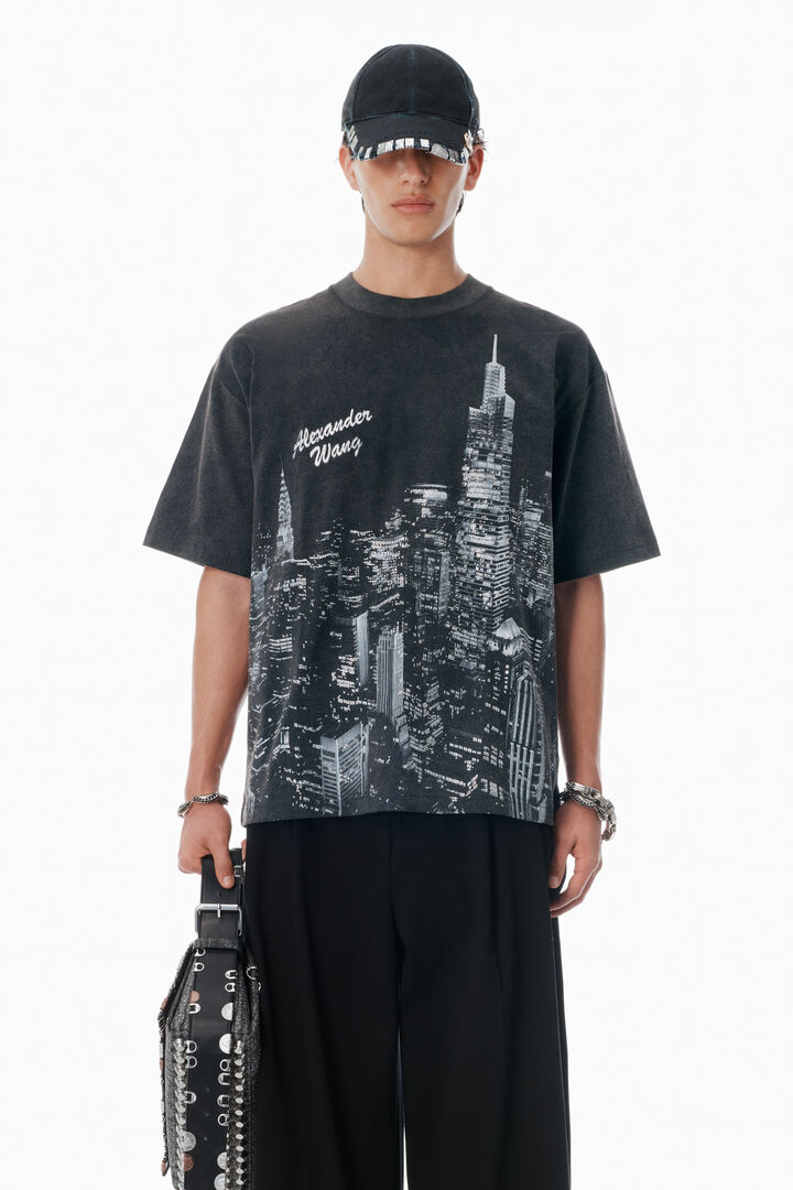 NY Skyline Crystal Hotfix T-Shirt