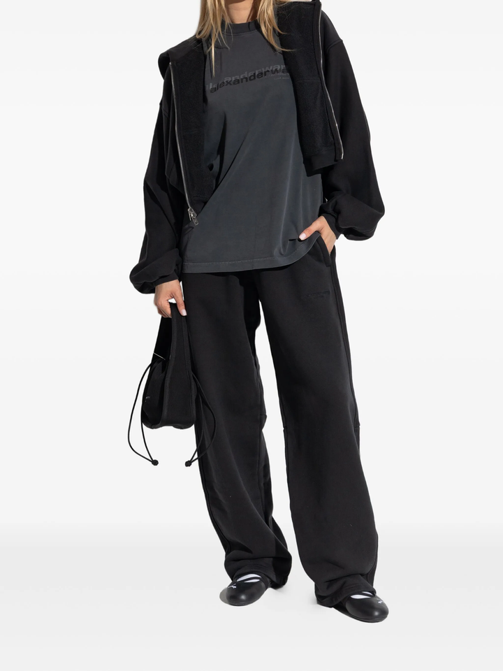 Oversized Cropped Zip-Up Hoodie