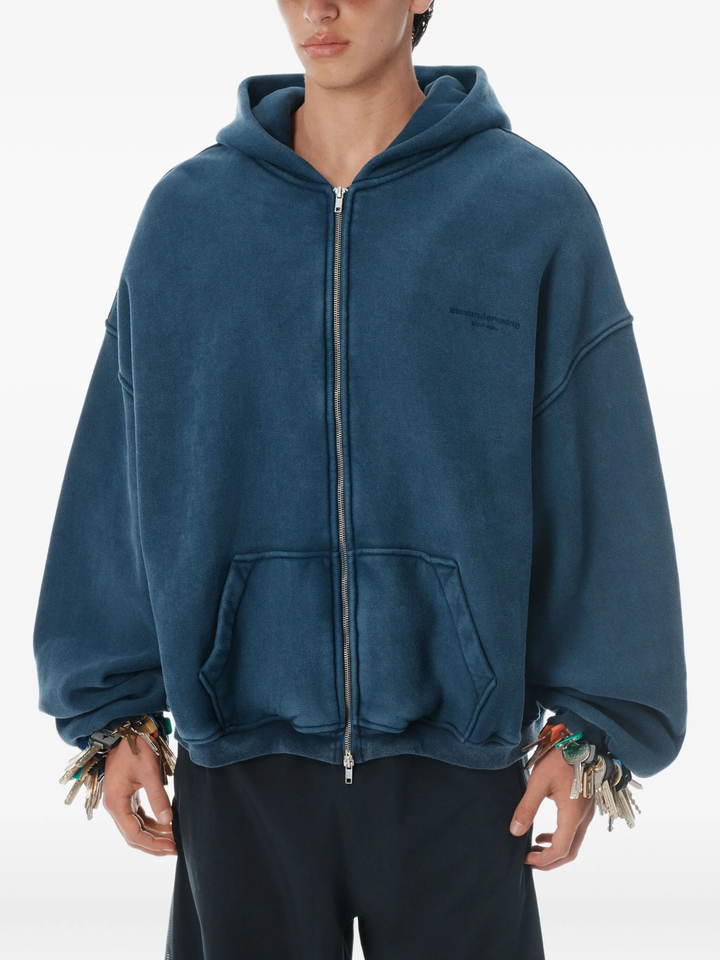 Zip Up Hoodie With Graphic Logo