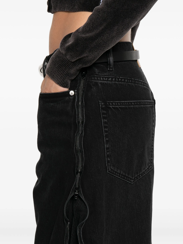 Curved Zipper Pants