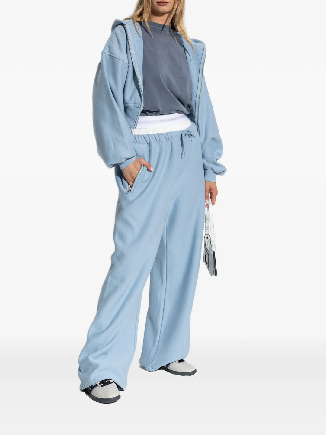 Wide Leg Logo Elastic Sweatpant