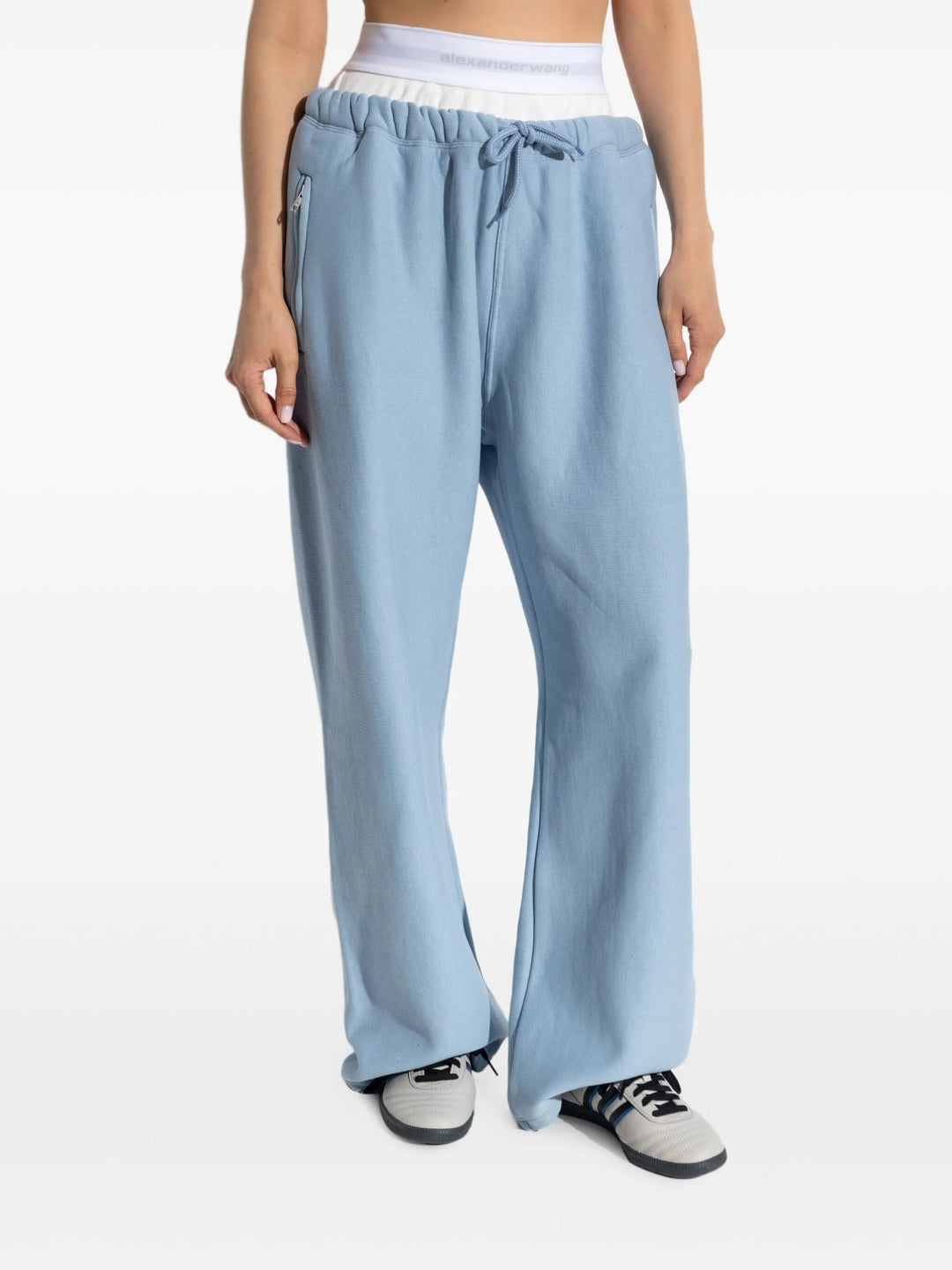 Wide Leg Logo Elastic Sweatpant