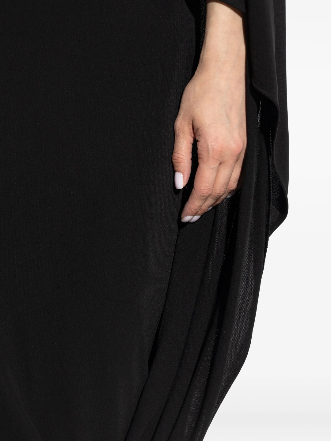 Crepe Jersey Cape Dress