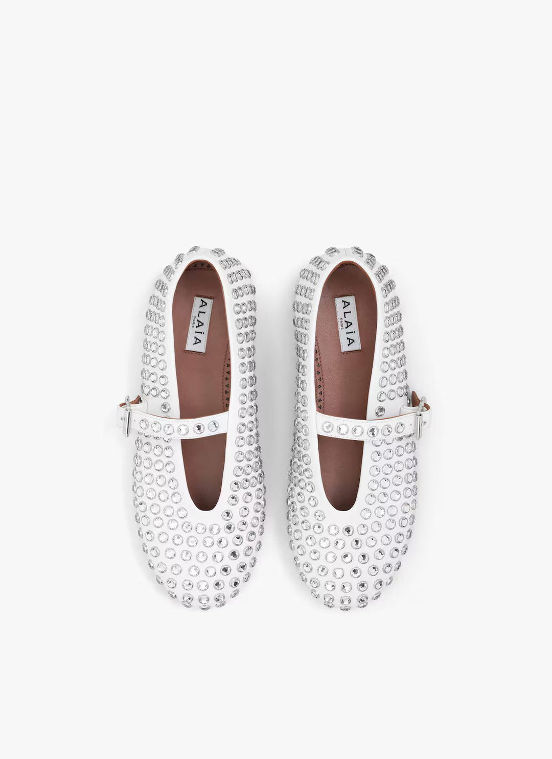 Ballet Flats Strass Nappa Lambskin