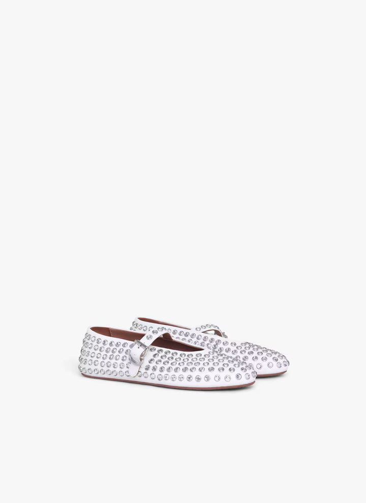 Ballet Flats Strass Nappa Lambskin