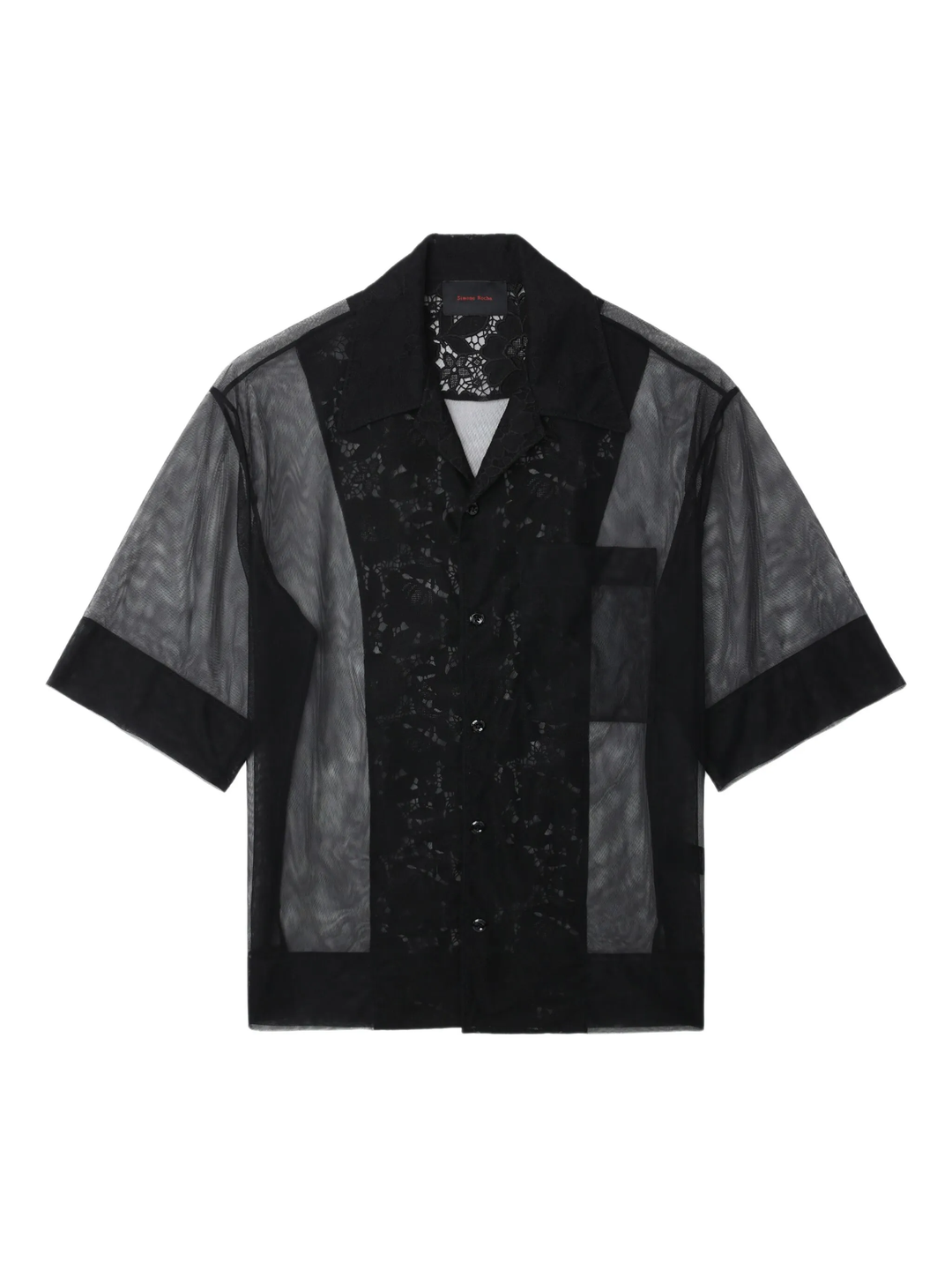 Trapped Lace Patchwork Boxy Shirt