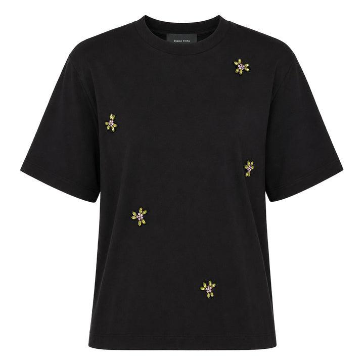 Boy Embellished Cotton Jersey Tee