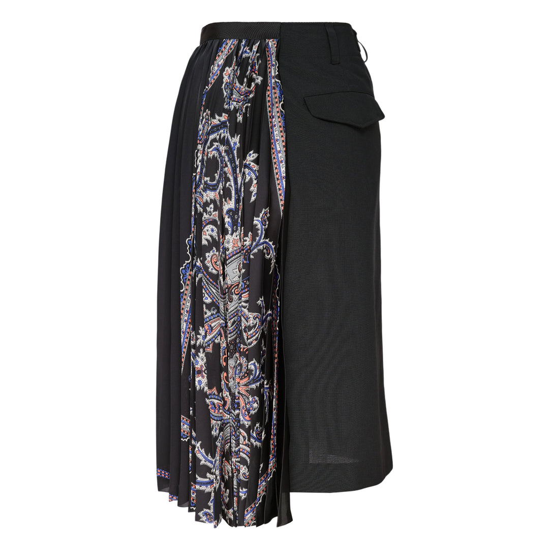 Suiting x Paisley Print Skirt