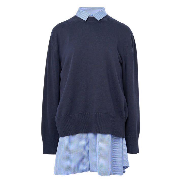 Poplin x Cotton Knit Dress