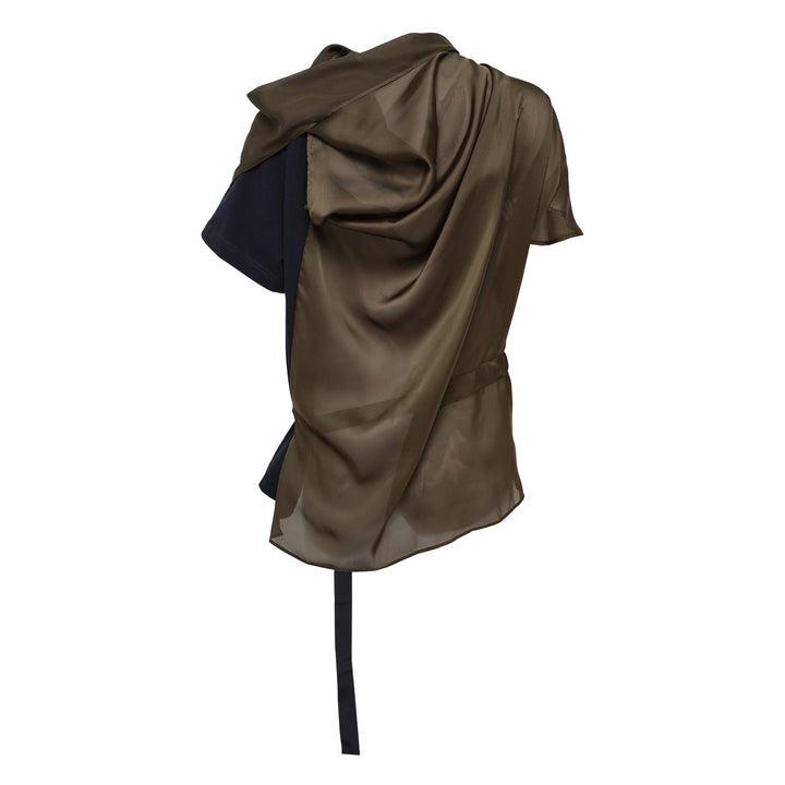 Satin X Cotton Jersey T-Shirt