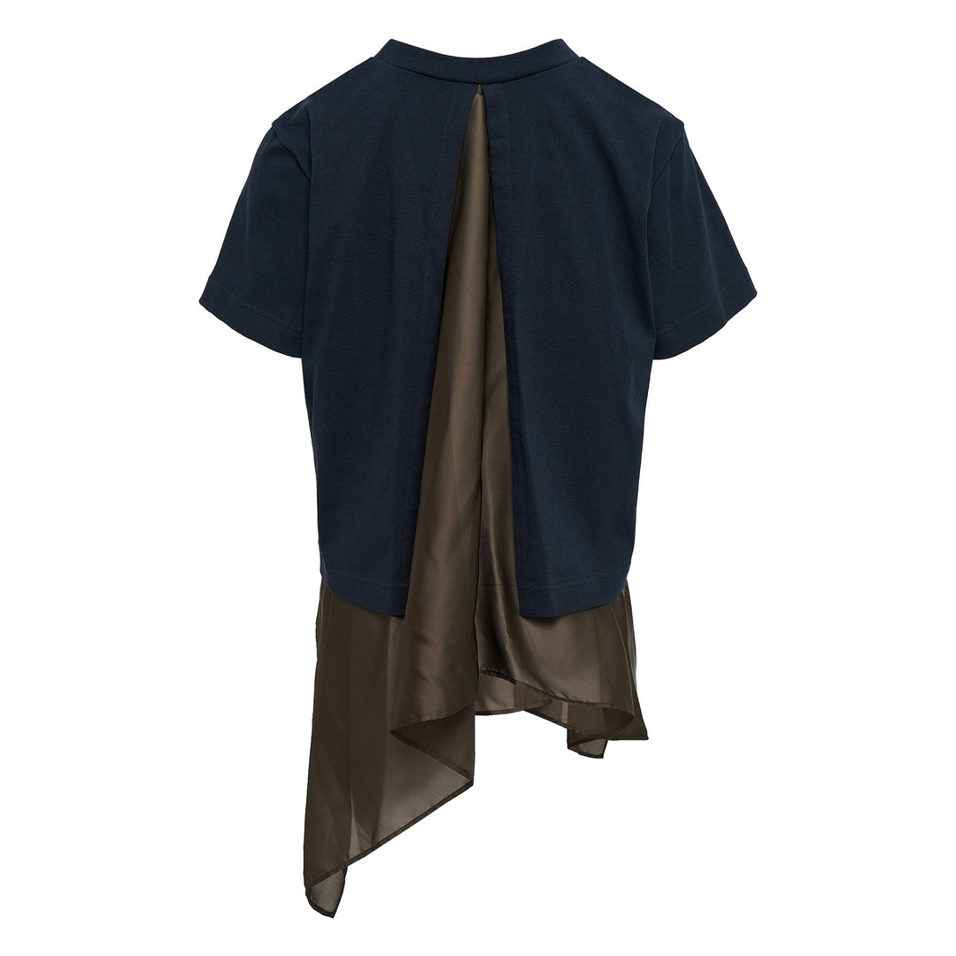 Satin x Cotton Jersey T-Shirt