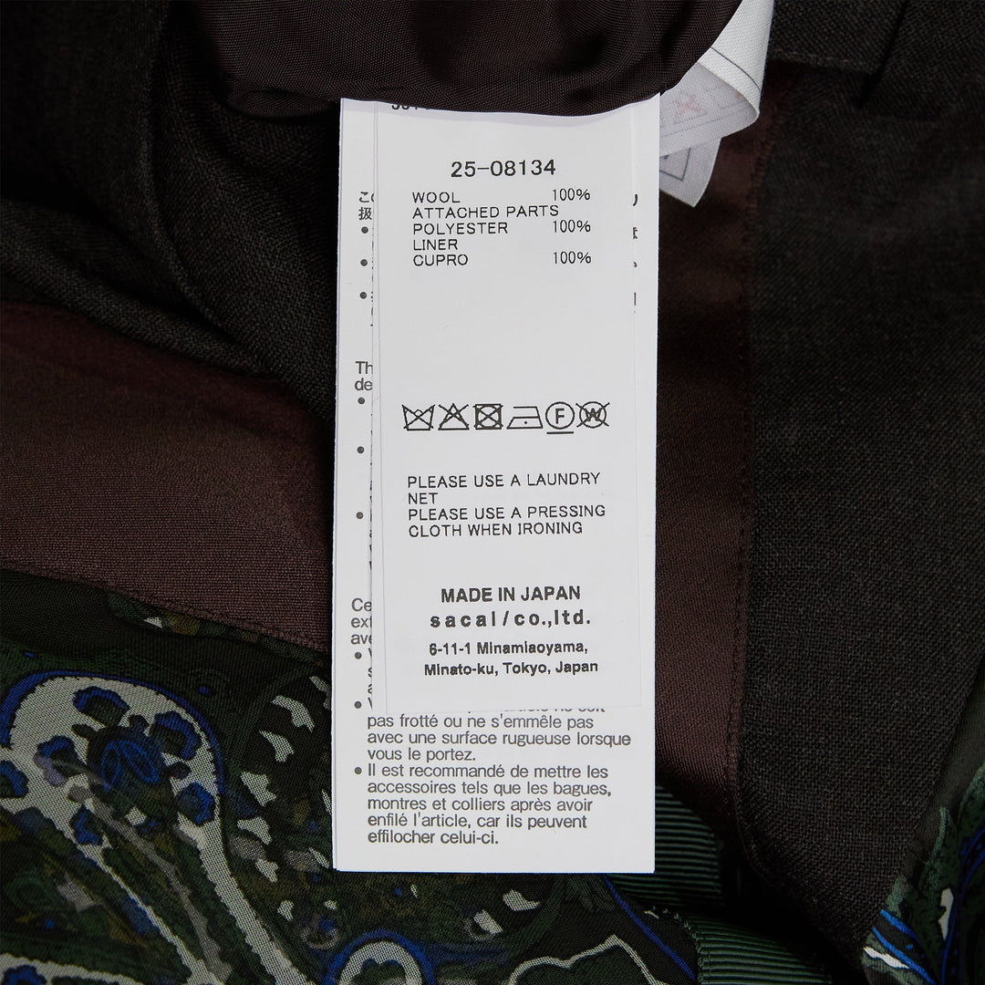 Suiting x Paisley Print Pants