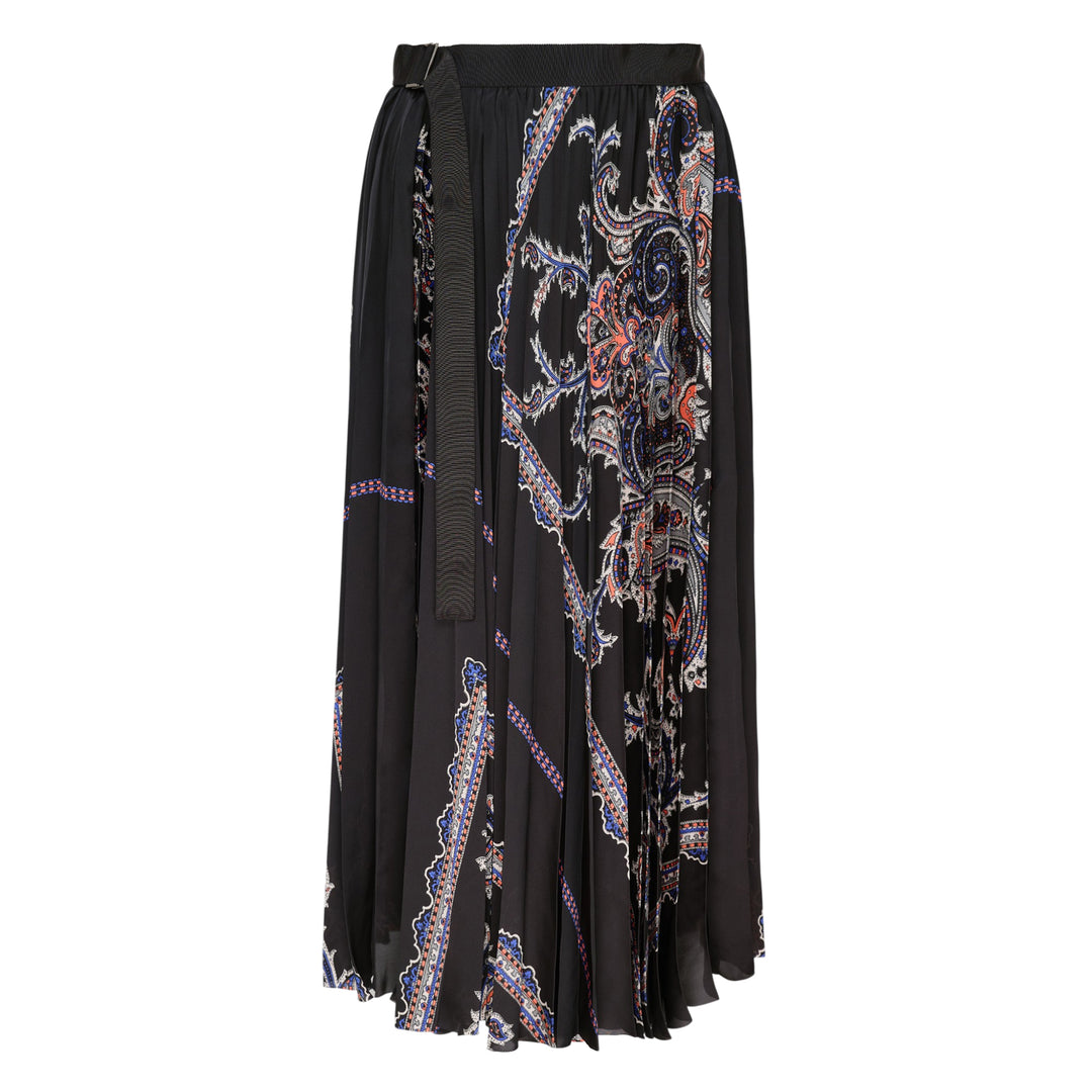 Paisley Print Midi Skirt