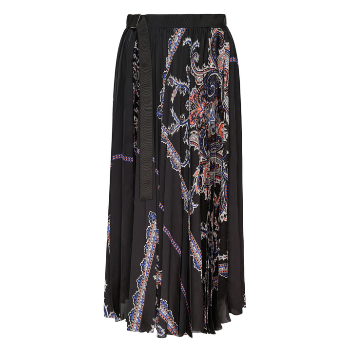 Paisley Print Midi Skirt