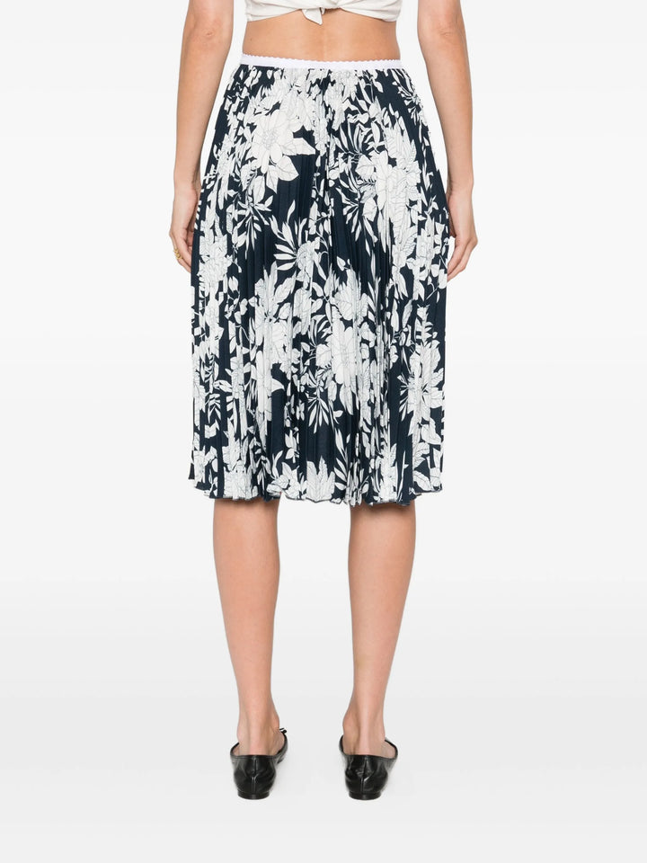 Pleated Sunray Full Skirt