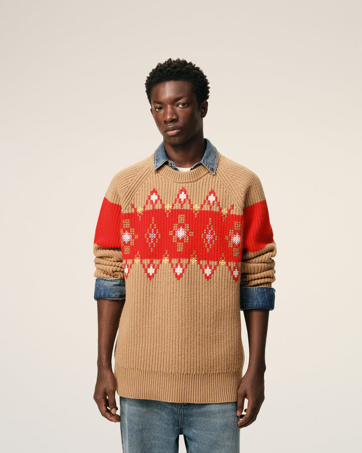 Xmas Oversized Round Collar Sweater