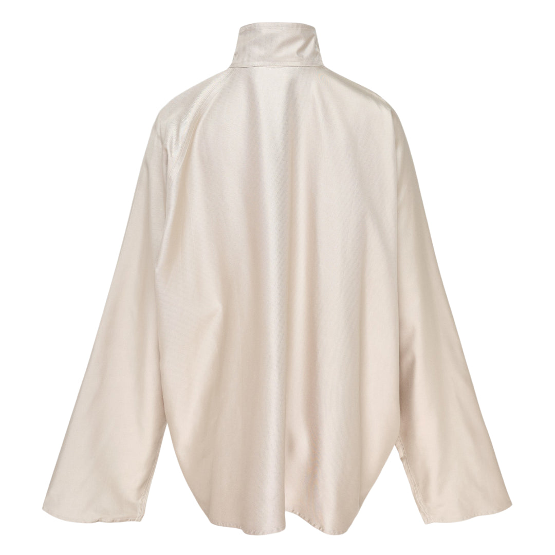 Stand Collar Half-Zip Blouse