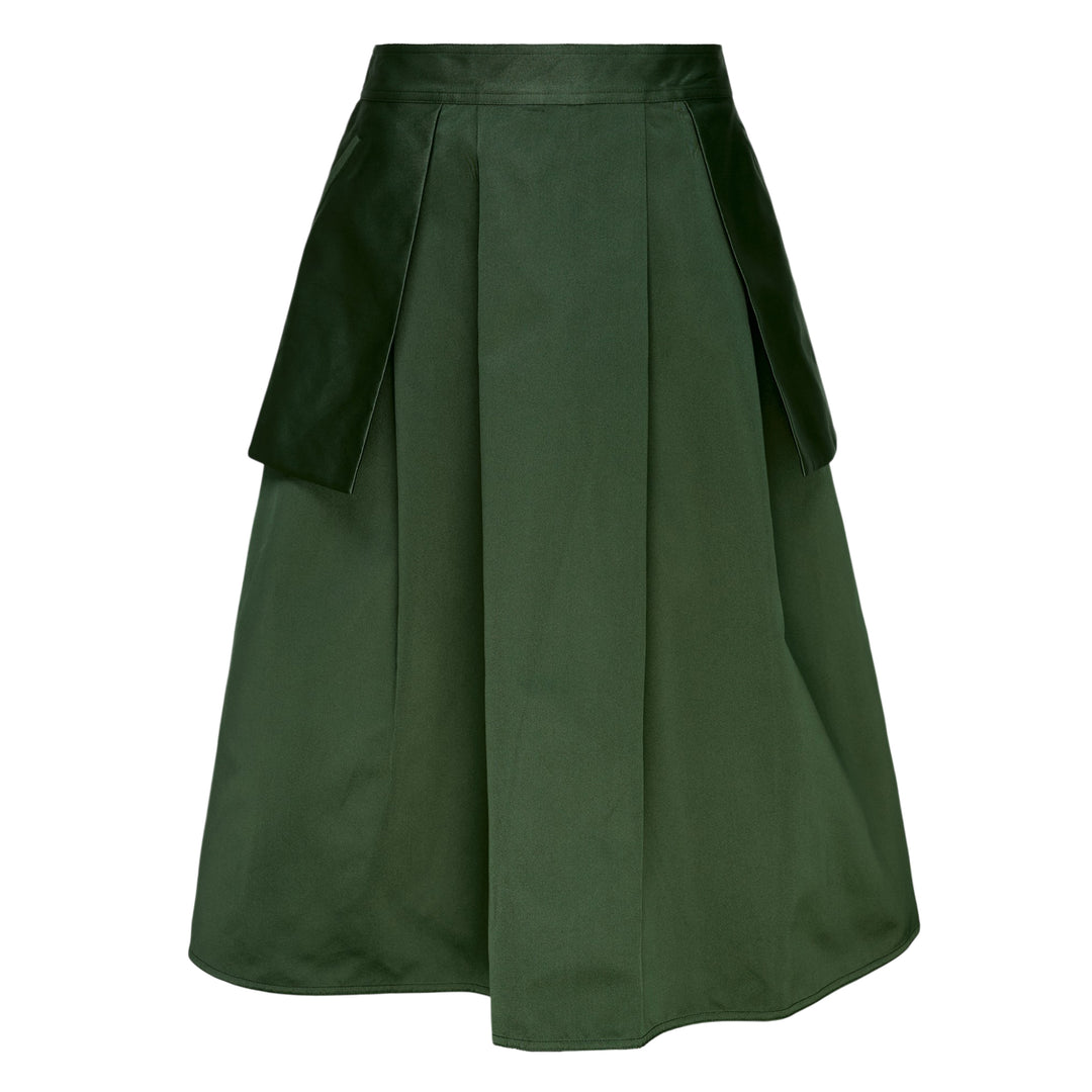 Flap Pocket Midi Skirt