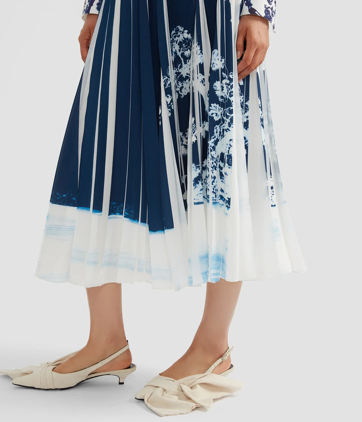Pleated Midi Skirt