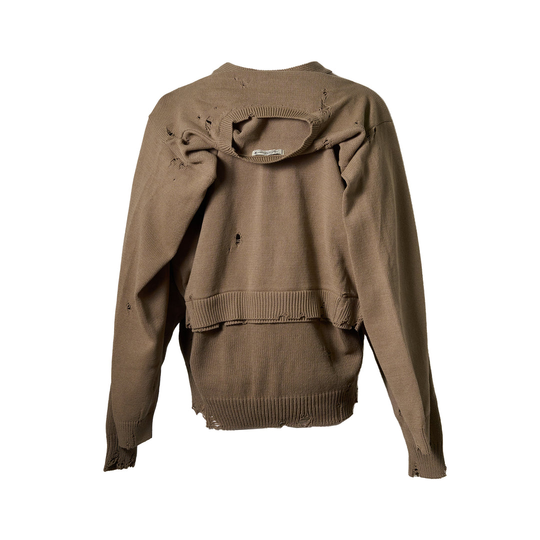 Shawl Layered Knit Cardigan