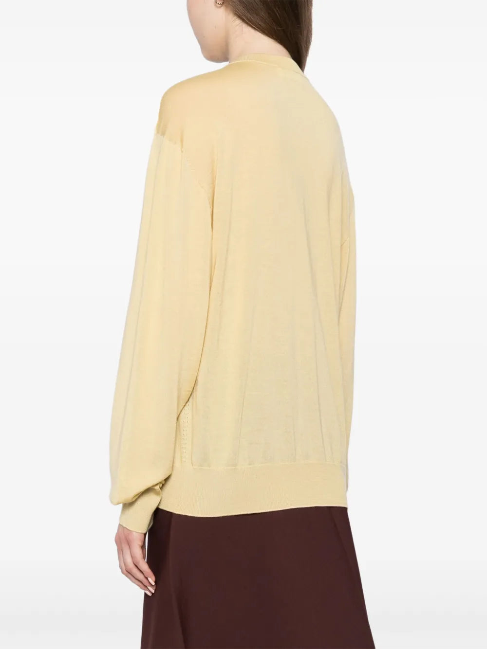 Superfine Crew Neck Cardigan