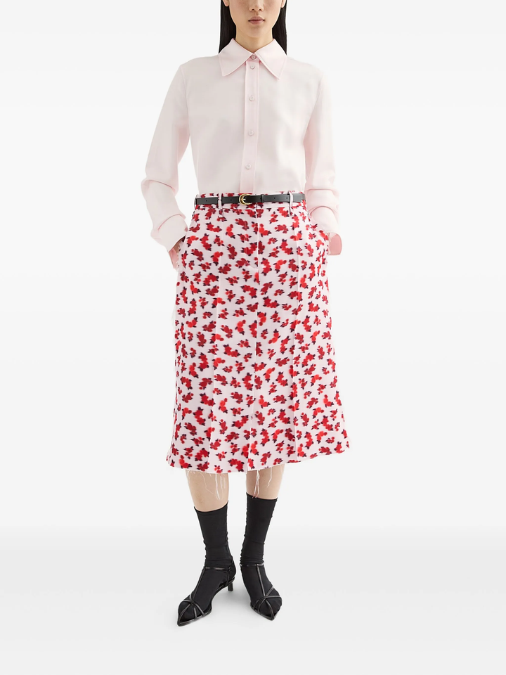 Fluid Viscose Printed Skirt