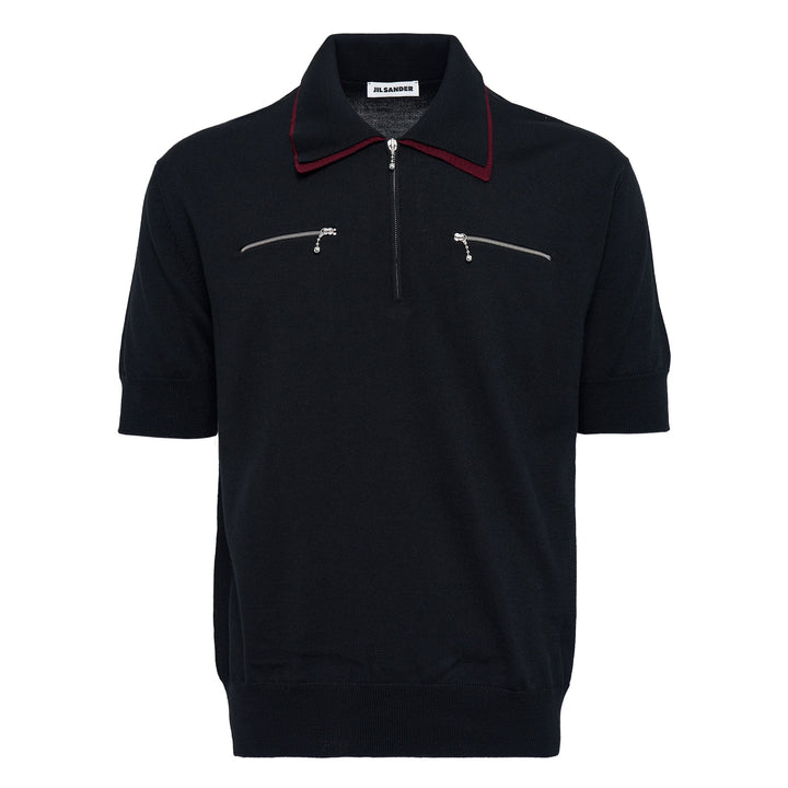 Fine Merino Knit Short Sleeve Polo Shirt