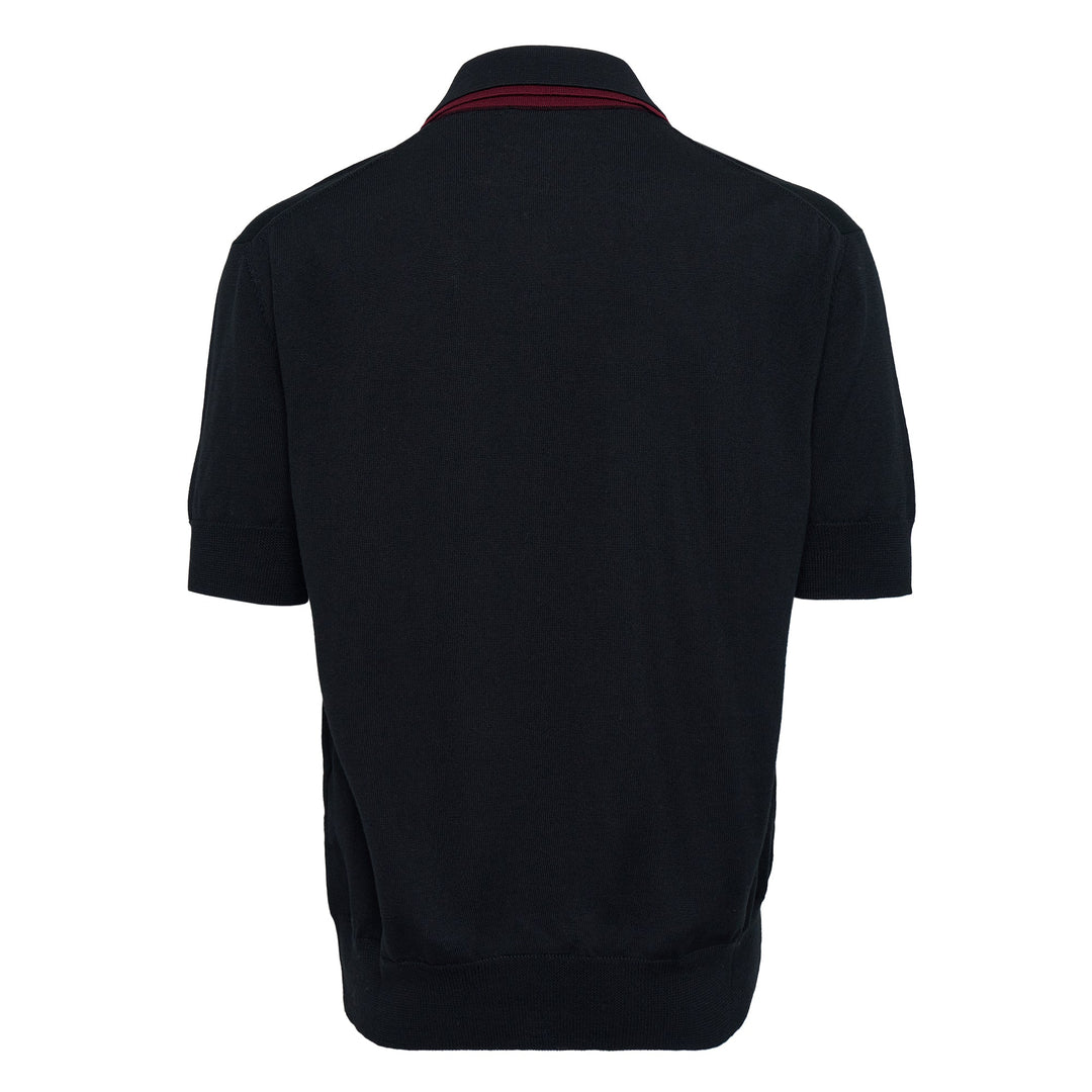Fine Merino Knit Short Sleeve Polo Shirt