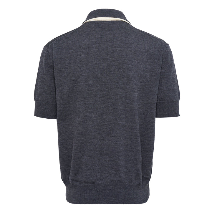 Fine Merino Knit Short Sleeve Polo Shirt