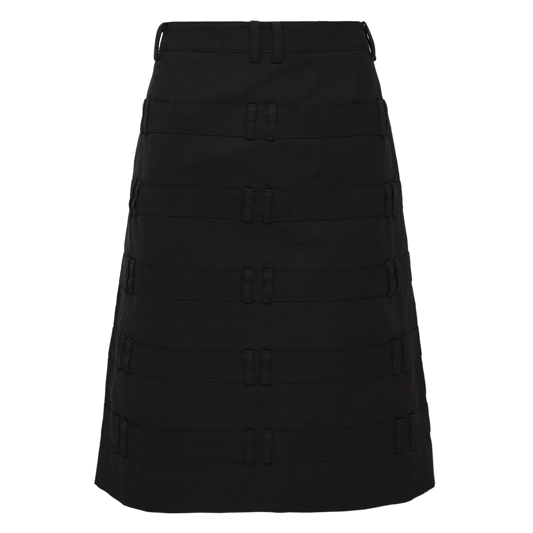 Multiple Waistband And Belt Skirt