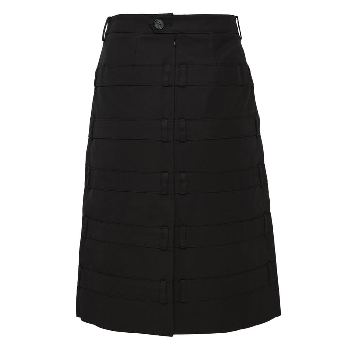 Multiple Waistband And Belt Skirt