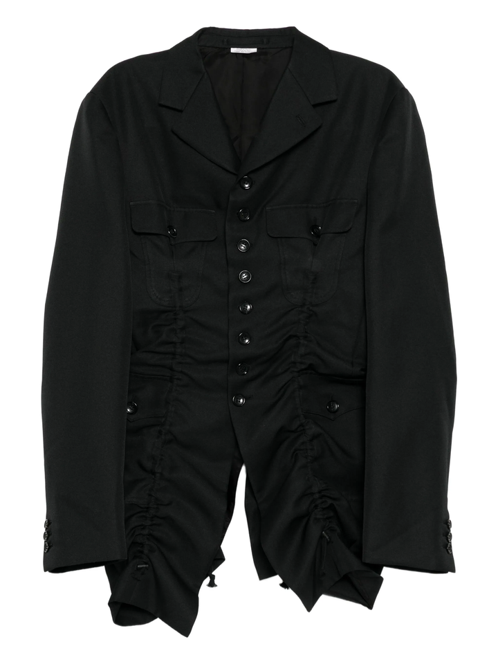 Polyester Gabardine Gathered Jacket