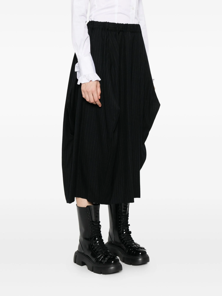Wool Serge Medium Stripe Skirt