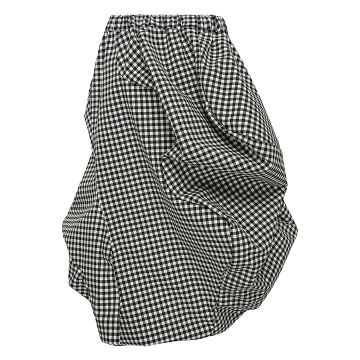 Wool Cloth Gingham Check Skirt