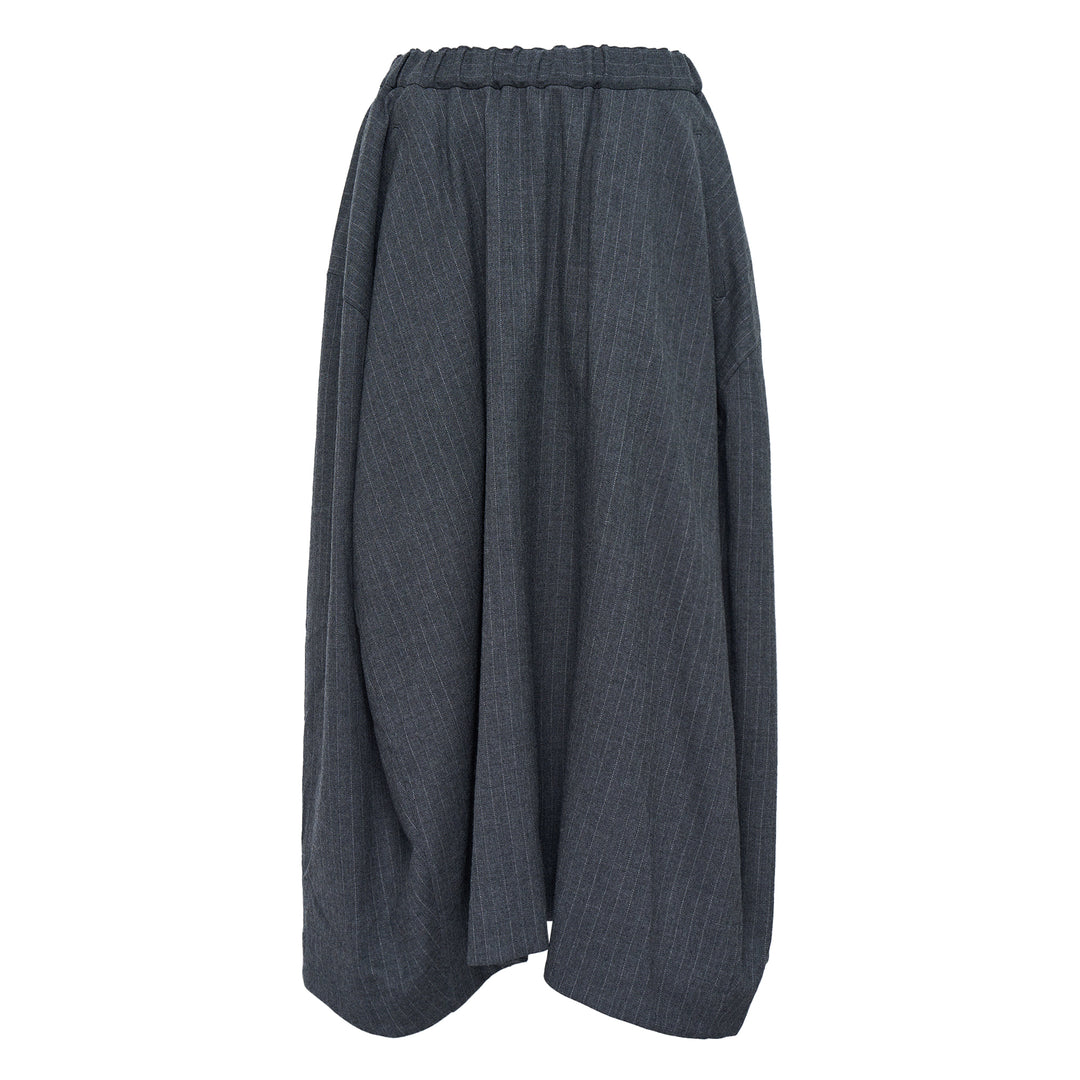 Wool Serge Medium Stripe Skirt