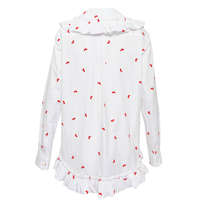 Embroidery Leaf Pattern Blouse
