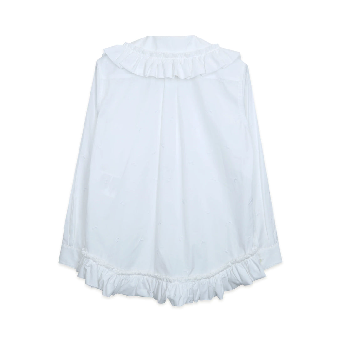 Embroidery Leaf Pattern Blouse