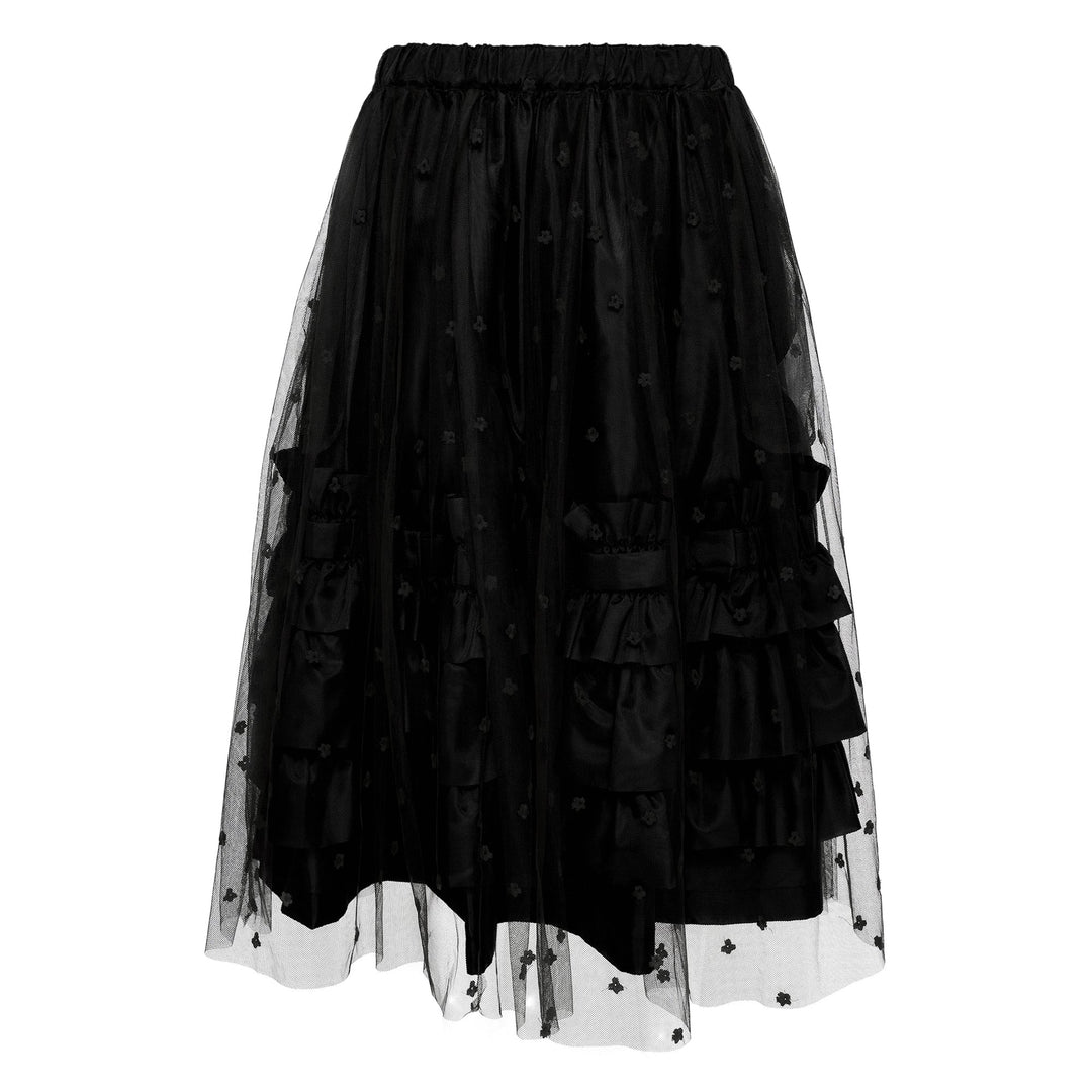 Flower Pattern Fake Two-Piece Skirt