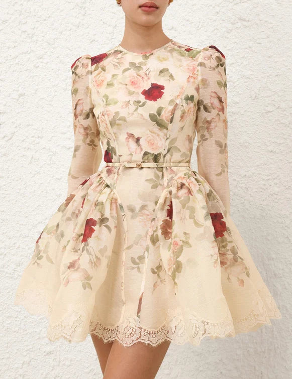 Hypnotic Lace Trim Mini Dress