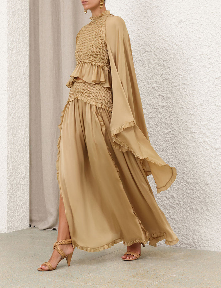 Hypnotic Smocked Satin Bodice