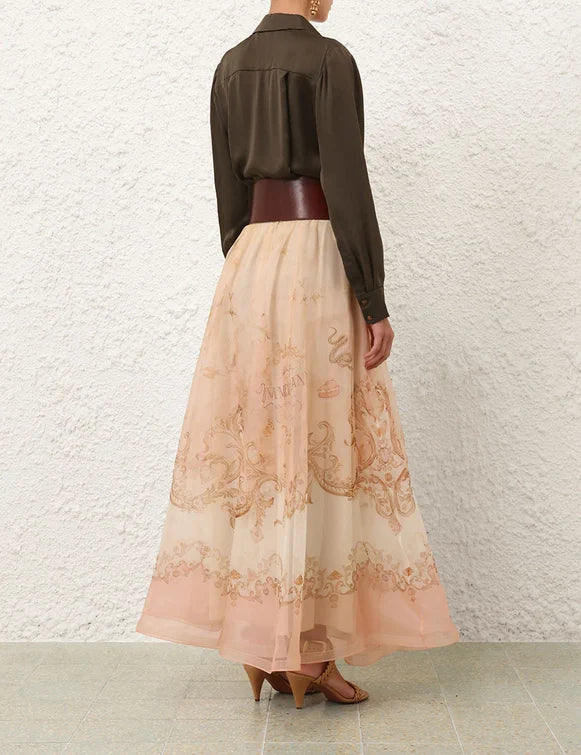 Hypnotic Organza Maxi Skirt