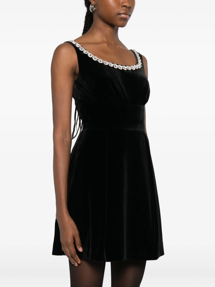 Black Velvet Mini Dress