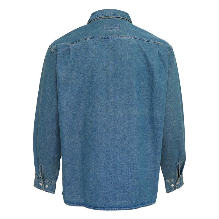 Washed Denim Zip Shirt