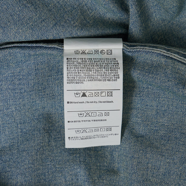 Washed Denim Zip Shirt