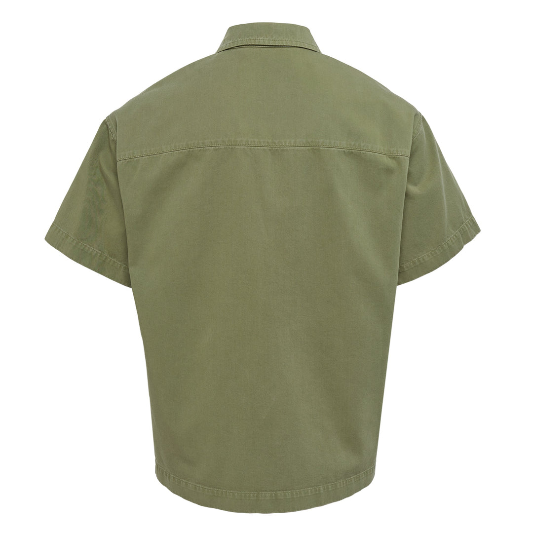 Military Patch Zipped Shirt