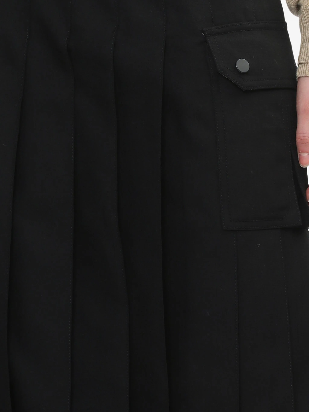 Pleated Utility Skirt