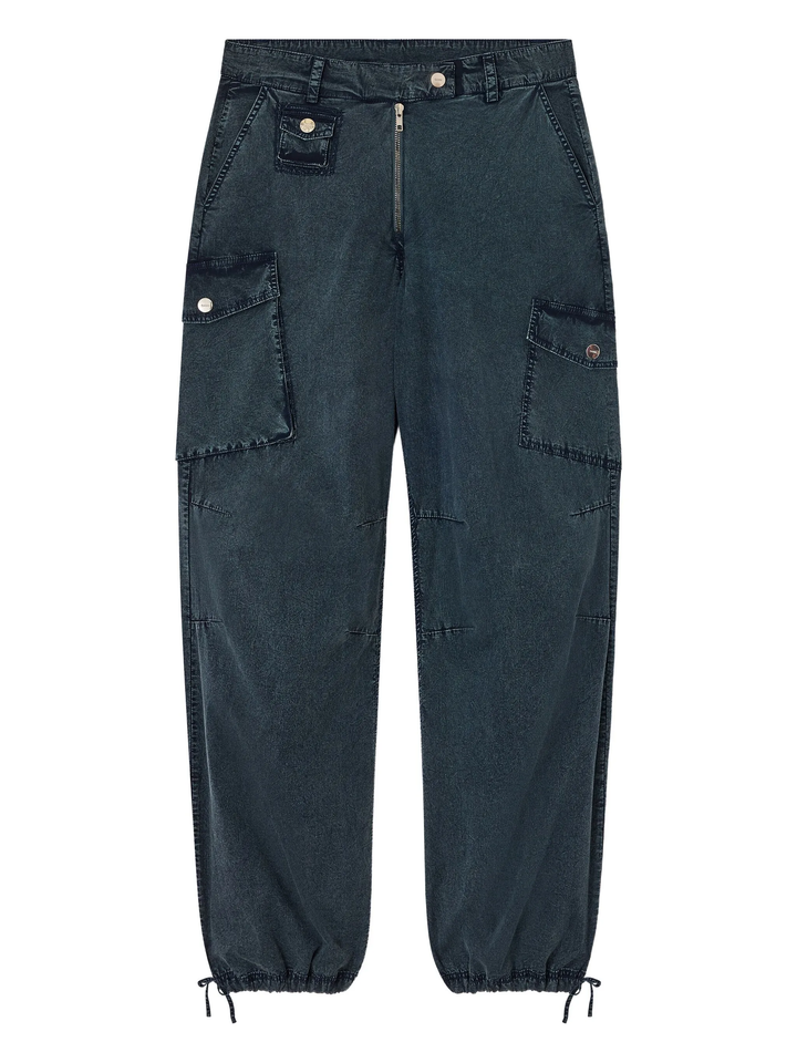 Washed Stretched Cotton Pants