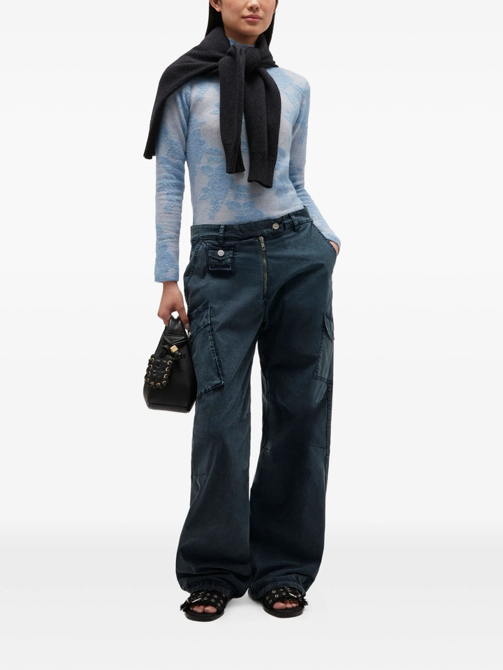Washed Stretched Cotton Pants